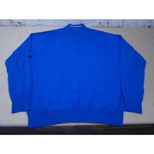 Peter Millar Sweater Men's Quarter Zip Cotton Cashmere Blend Large Soft Golf